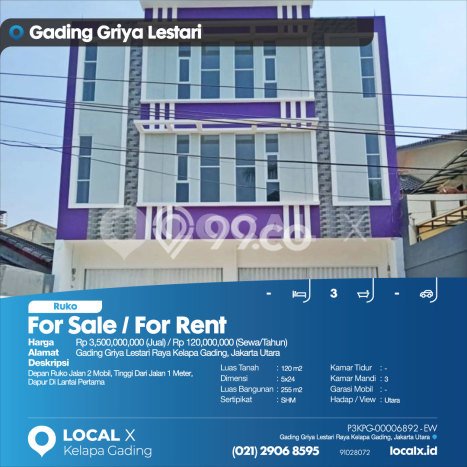 Unit Ruko Strategis di Kelapa Gading, Jakarta Utara Potensi Cuan Besar Unit Ruko Strategis di Kelapa Gading, Jakarta Utara Potensi Cuan Besar