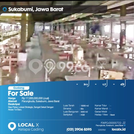 Unit Gudang Dijual di Parung Kuda Sukabumi 3500m2 Unit Gudang Dijual di Parung Kuda Sukabumi 3500m2