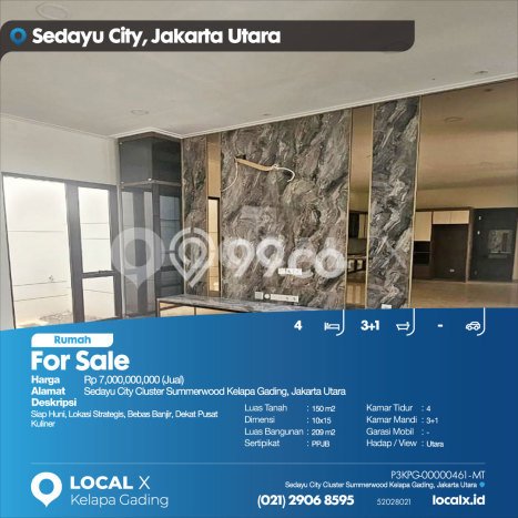 Hunian Mewah Siap Huni LT 150m2 di Kelapa Gading, Jakarta Utara Hunian Mewah Siap Huni LT 150m2 di Kelapa Gading, Jakarta Utara