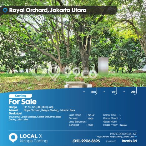 Tanah di Kelapa Gading, Jakarta Utara Luas 540m2 Dijual Segera Tanah di Kelapa Gading, Jakarta Utara Luas 540m2 Dijual Segera