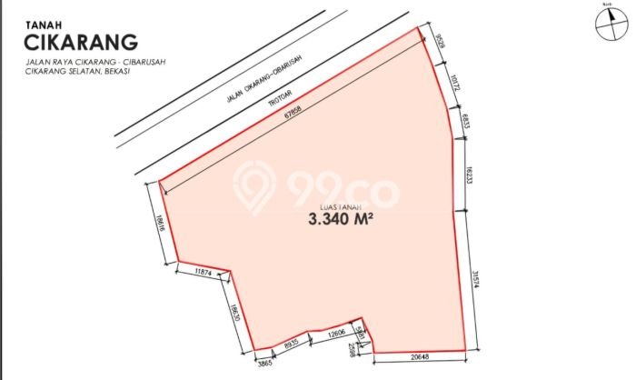 Dijual Tanah Lokasi Strategis di Cikarang, Luas 3340m2m², Lingkungan Nyaman Dijual Tanah Lokasi Strategis di Cikarang, Luas 3340m2m², Lingkungan Nyaman