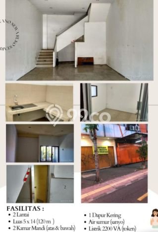 Untuk Disewa Ruko di Mergangsan Yogyakarta LT 70m2, LB 140m2 Untuk Disewa Ruko di Mergangsan Yogyakarta LT 70m2, LB 140m2