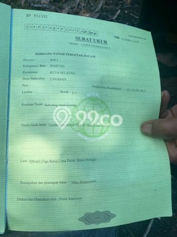 Dijual Tanah 350m2 di Ungasan, Badung Dijual Tanah 350m2 di Ungasan, Badung