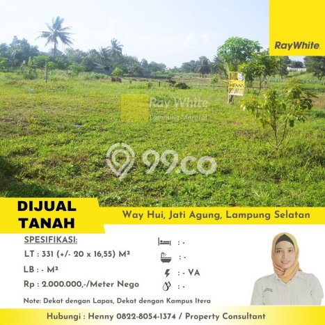 LOKASI STRATEGIS! Tanah di Jati Agung, Luas 331m2m², Lingkungan Nyaman, Cocok untuk Hunian LOKASI STRATEGIS! Tanah di Jati Agung, Luas 331m2m², Lingkungan Nyaman, Cocok untuk Hunian