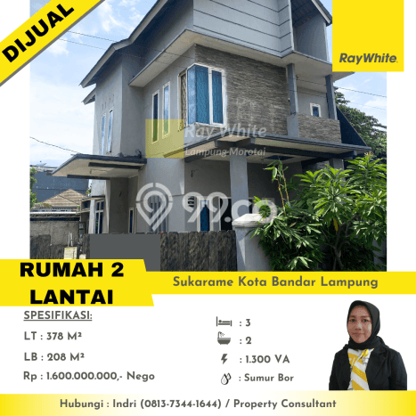 Dijual Cepat Rumah Favorit Siap Huni LB 208m2 di Sukarame, Bandar Lampung Dijual Cepat Rumah Favorit Siap Huni LB 208m2 di Sukarame, Bandar Lampung