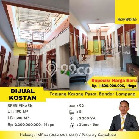 Dijual Rumah 22 Kamar Lokasi Strategis Nyaman dan Strategis di Tanjung Karang Pusat Dijual Rumah 22 Kamar Lokasi Strategis Nyaman dan Strategis di Tanjung Karang Pusat