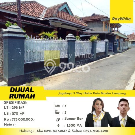 PRIME LOCATION! Rumah Berkembang di Way Halim, LT 298m2m² Bangunan 270m2m² PRIME LOCATION! Rumah Berkembang di Way Halim, LT 298m2m² Bangunan 270m2m²