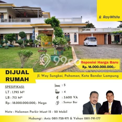 Hunian Mewah Siap Huni LT 1793m2 di Tanjung Karang Pusat, Bandar Lampung Hunian Mewah Siap Huni LT 1793m2 di Tanjung Karang Pusat, Bandar Lampung