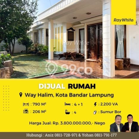Siap Huni Rumah Mewah 5 Kamar di Way Halim Dekat ke Mana Pun Siap Huni Rumah Mewah 5 Kamar di Way Halim Dekat ke Mana Pun