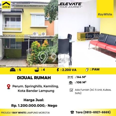 For Sale Rumah 5 Kamar Lokasi Strategis Bagus dan Strategis di Kemiling For Sale Rumah 5 Kamar Lokasi Strategis Bagus dan Strategis di Kemiling