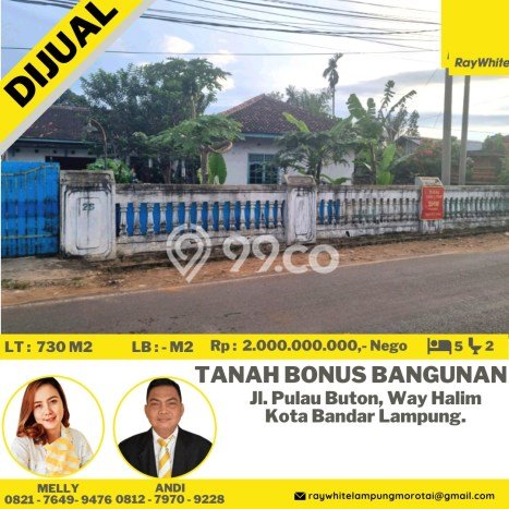 HOT LISTING! Rumah Siap Huni lokasi Way Halim, Bandar Lampung, LT 730m2m² LB 150m2m² HOT LISTING! Rumah Siap Huni lokasi Way Halim, Bandar Lampung, LT 730m2m² LB 150m2m²