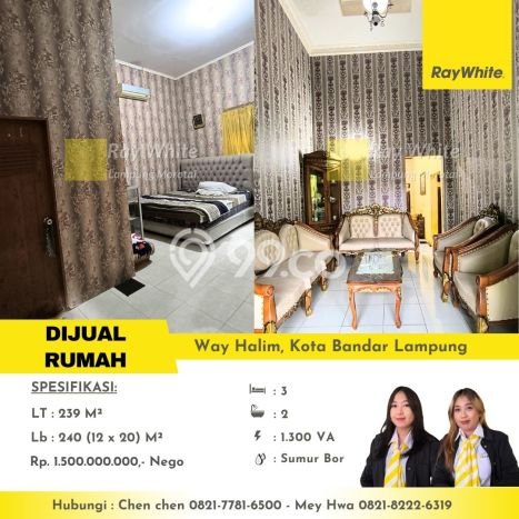 Dijual Rumah Minimalis Bagus Punya 3 KT di Way Halim Bandar Lampung SHM Dijual Rumah Minimalis Bagus Punya 3 KT di Way Halim Bandar Lampung SHM