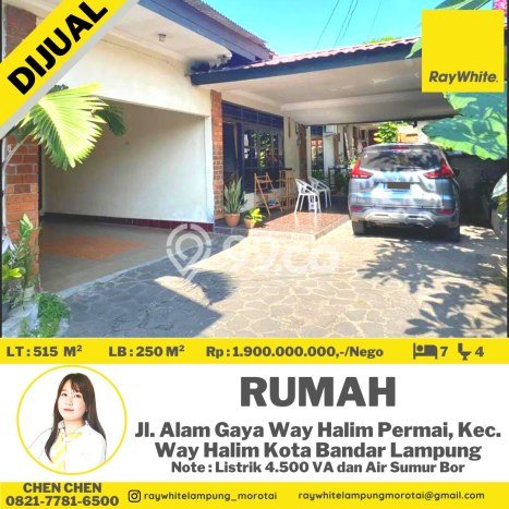 Dijual Rumah 7 Kamar Lokasi Strategis Bagus dan Strategis di Way Halim Dijual Rumah 7 Kamar Lokasi Strategis Bagus dan Strategis di Way Halim