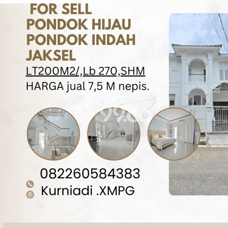 For Sale! Luxury House LT 200m2 Desain Elegan di Pondok Indah For Sale! Luxury House LT 200m2 Desain Elegan di Pondok Indah