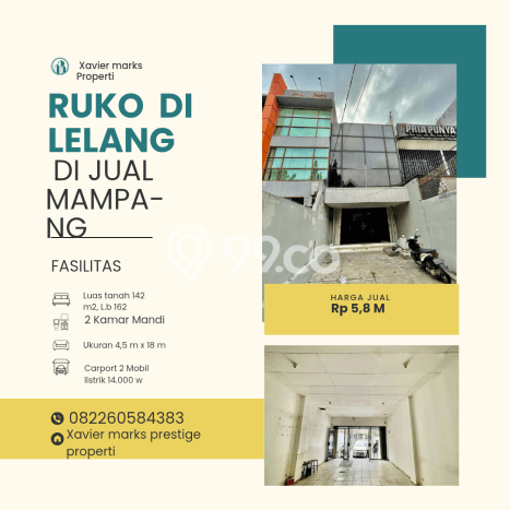 Dijual Ruko Premium Kawasan Mampang Prapatan, Luas 162m2m², Jalan Utama, Kawasan Komersial Dijual Ruko Premium Kawasan Mampang Prapatan, Luas 162m2m², Jalan Utama, Kawasan Komersial