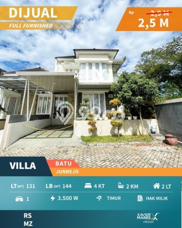 LOKASI TERBAIK! Vila di Junrejo, Luas 131m2m², Kawasan Asri dan nyaman LOKASI TERBAIK! Vila di Junrejo, Luas 131m2m², Kawasan Asri dan nyaman