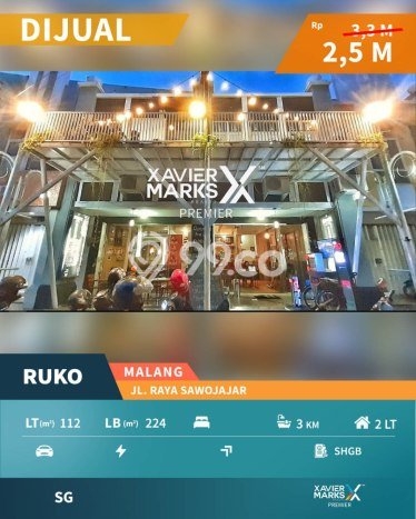 Untuk Dijual! Ruko di Sawojajar Malang LT 112m2 / LB 224m2 Kawasan Bisnis Untuk Dijual! Ruko di Sawojajar Malang LT 112m2 / LB 224m2 Kawasan Bisnis