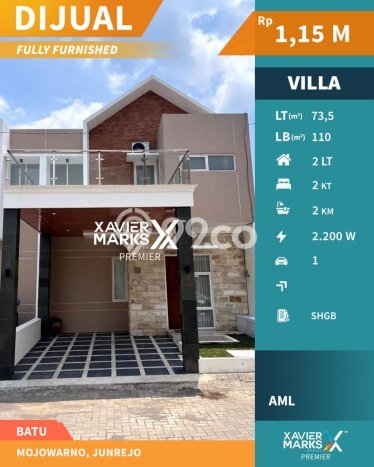 KESEMPATAN EMAS! Vila di Junrejo, Luas 74m2m², Lingkungan Elite dengan keamanan terjaga KESEMPATAN EMAS! Vila di Junrejo, Luas 74m2m², Lingkungan Elite dengan keamanan terjaga