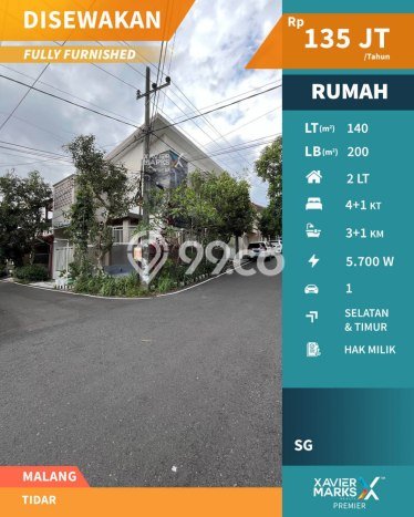 Rumah sewa siap huni 4 KT di Tidar, Malang Rumah sewa siap huni 4 KT di Tidar, Malang