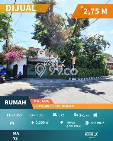 Rumah Eksklusif Dijual LT 350m2 di Klojen, Malang Rumah Eksklusif Dijual LT 350m2 di Klojen, Malang