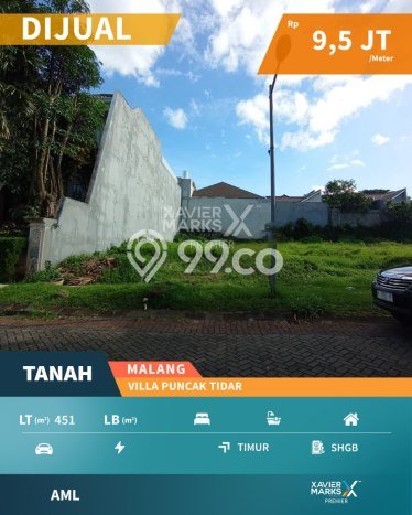 Dijual Tanah 451m2 di Villa Puncak Tidar, Malang Dijual Tanah 451m2 di Villa Puncak Tidar, Malang