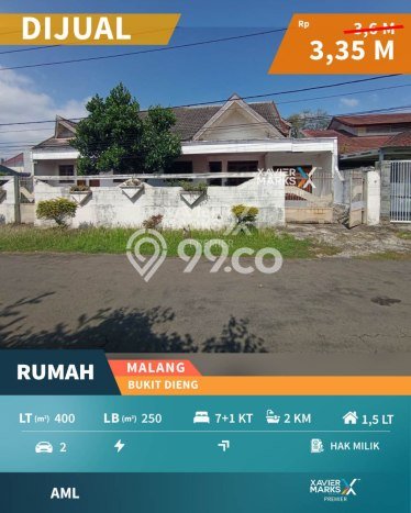 Rumah Mewah LB 250m2 Siap Huni Desain Elegan di Dieng, Malang Rumah Mewah LB 250m2 Siap Huni Desain Elegan di Dieng, Malang