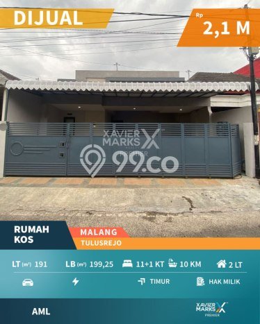 Dijual Segera Kost 12 Kamar, 10 Kamar Mandi di Lowokwaru, Malang, Luas 199m2 Dijual Segera Kost 12 Kamar, 10 Kamar Mandi di Lowokwaru, Malang, Luas 199m2