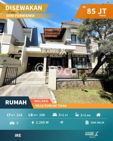 Disewakan Rumah Harga Terjangkau di Villa Puncak Tidar Malang dengan 3 KT Disewakan Rumah Harga Terjangkau di Villa Puncak Tidar Malang dengan 3 KT