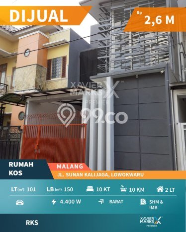 FOR SALE Kost 10 Kamar, 10 Kamar Mandi di Lowokwaru, Malang, Luas 150m2 FOR SALE Kost 10 Kamar, 10 Kamar Mandi di Lowokwaru, Malang, Luas 150m2