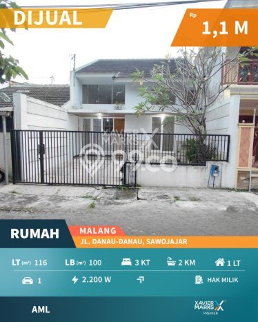 For Sale Hunian Rumah Terawat 3 KT di Sawojajar, Malang For Sale Hunian Rumah Terawat 3 KT di Sawojajar, Malang