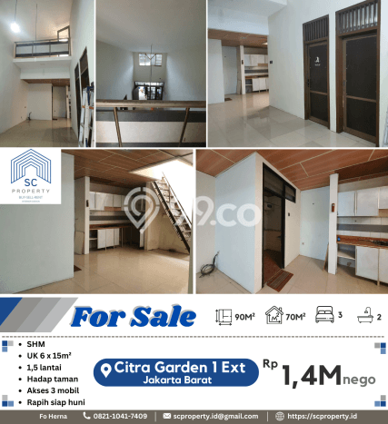 Jual Rumah Modern 3 KT di Citra Garden, Jakarta Barat Jual Rumah Modern 3 KT di Citra Garden, Jakarta Barat