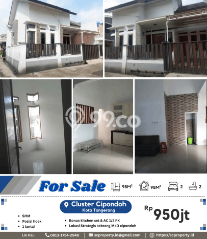 Jual Rumah Minimalis Bagus Punya 2 KT di Cipondoh Tangerang SHM Jual Rumah Minimalis Bagus Punya 2 KT di Cipondoh Tangerang SHM