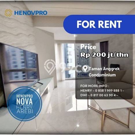 Apartemen Kawasan Taman Anggrek, 3 KT, Luas 146m², Lokasi Utama Apartemen Kawasan Taman Anggrek, 3 KT, Luas 146m², Lokasi Utama