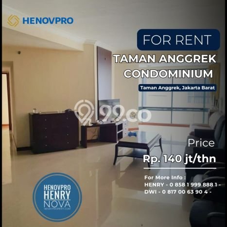 Apartemen Premium Kawasan Taman Anggrek, 2 KM, Luas 146m², Ready Huni Apartemen Premium Kawasan Taman Anggrek, 2 KM, Luas 146m², Ready Huni