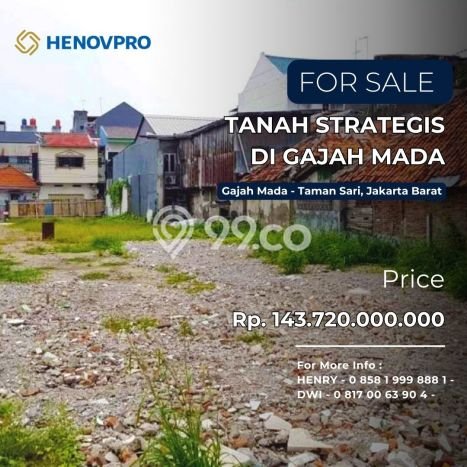 Tanah Kavling Dijual di Tamansari, Jakarta Barat dengan Luas Tanah 3593m2 Tanah Kavling Dijual di Tamansari, Jakarta Barat dengan Luas Tanah 3593m2