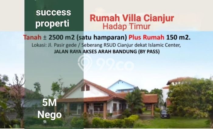 For Sale! Luxury House LT 2500m2 Desain Modern di Cianjur Kota For Sale! Luxury House LT 2500m2 Desain Modern di Cianjur Kota