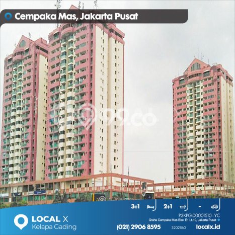 Dijual Apartemen di Jakarta Pusat 3 Kamar & 2 Kamar Mandi, Luas 91m2 Dijual Apartemen di Jakarta Pusat 3 Kamar & 2 Kamar Mandi, Luas 91m2