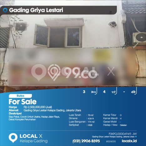 Area Ramai! Ruko Dijual di Kelapa Gading untuk Bisnis Luas Bangunan 174m2 Area Ramai! Ruko Dijual di Kelapa Gading untuk Bisnis Luas Bangunan 174m2