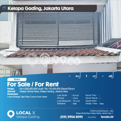 Ruko For Sale di Kawasan Kelapa Gading, Jakarta Utara Harga Kompetitif Ruko For Sale di Kawasan Kelapa Gading, Jakarta Utara Harga Kompetitif