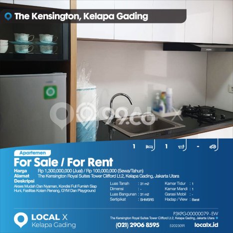 Sewa Sekarang Apartemen Strategis 1 KT, 1 KM di Kawasan Kelapa Gading Sewa Sekarang Apartemen Strategis 1 KT, 1 KM di Kawasan Kelapa Gading