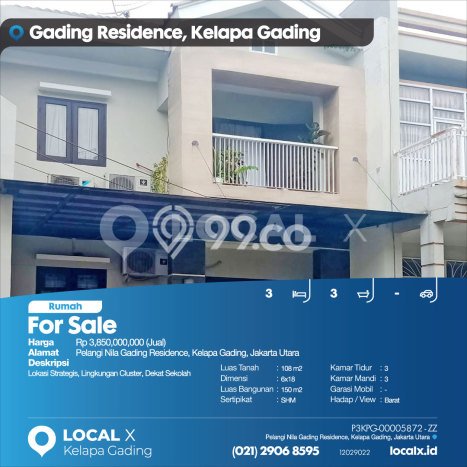 Siap Huni Rumah Mewah 3 Kamar di Kelapa Gading Dekat ke Mana Saja Siap Huni Rumah Mewah 3 Kamar di Kelapa Gading Dekat ke Mana Saja