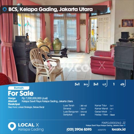 Hunian Eksklusif Dijual LT 261m2 di Kelapa Gading, Jakarta Utara Hunian Eksklusif Dijual LT 261m2 di Kelapa Gading, Jakarta Utara