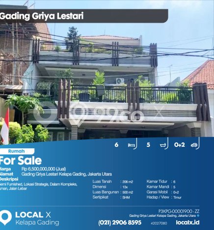 Rumah Mewah Dijual LT 206m2 di Kelapa Gading, Jakarta Utara Rumah Mewah Dijual LT 206m2 di Kelapa Gading, Jakarta Utara