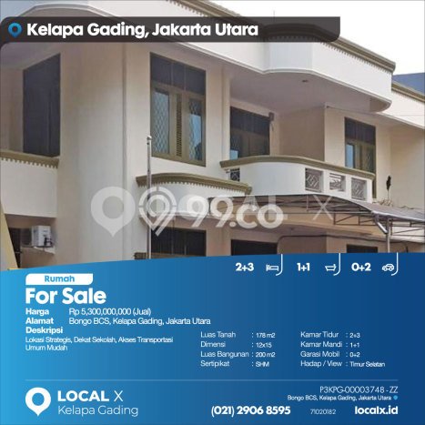 Rumah Mewah Dijual LT 178m2 di Kelapa Gading, Jakarta Utara Rumah Mewah Dijual LT 178m2 di Kelapa Gading, Jakarta Utara