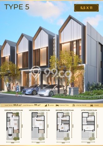 Rumah Modern 5 KT di Puri Indah Jakarta Barat Unfurnished Rumah Modern 5 KT di Puri Indah Jakarta Barat Unfurnished