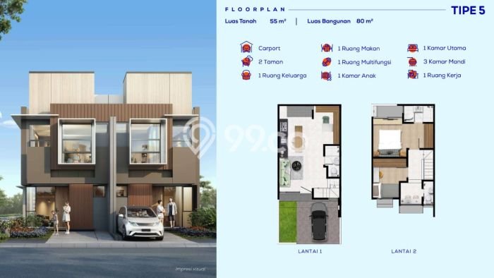 Rumah Luas Asri 2 KT Siap Huni di BSD Tangerang Rumah Luas Asri 2 KT Siap Huni di BSD Tangerang