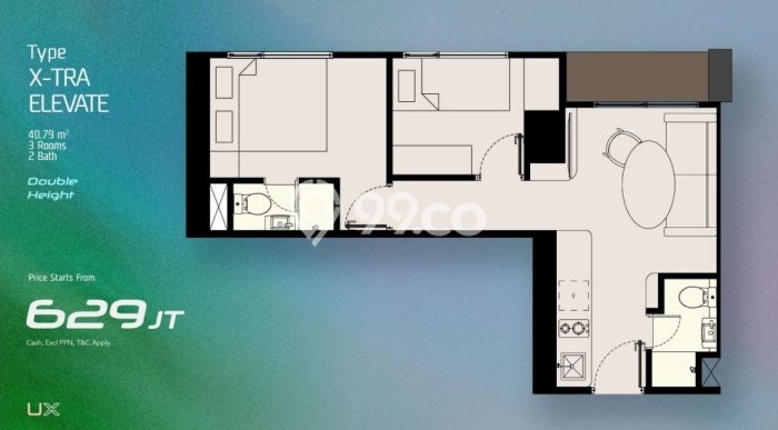 Tersedia Apartemen 2 KT & 2 KM di Karawaci, Tangerang Tersedia Apartemen 2 KT & 2 KM di Karawaci, Tangerang