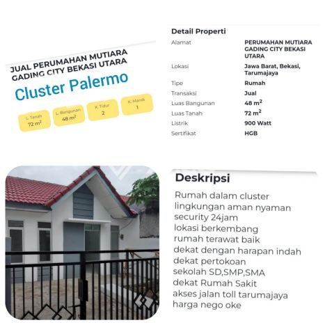 Hunian Murah Dijual Area Babelan, Bekasi Harga Rp 450 Juta Hunian Murah Dijual Area Babelan, Bekasi Harga Rp 450 Juta