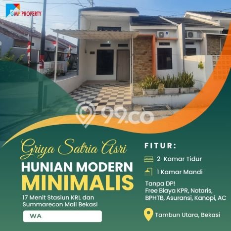 Dijual Hunian Rumah Nyaman 2 Kamar di Karang Satria, Bekasi Dijual Hunian Rumah Nyaman 2 Kamar di Karang Satria, Bekasi