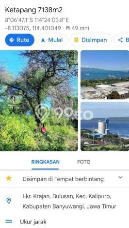 Tanah untuk Dijual Lokasi Kalipuro, Banyuwangi Luas 7138m2 SHM Tanah untuk Dijual Lokasi Kalipuro, Banyuwangi Luas 7138m2 SHM